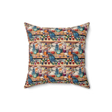 Watercolor Sewing Supplies 3 Spun Polyester Square Pillow