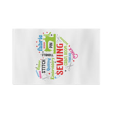 Colorful Sewing Word Cloud Microfiber Tea Towel