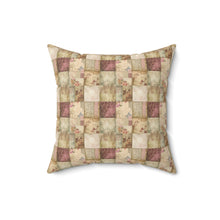 Vintage Patchwork Pattern 2 Spun Polyester Square Pillow