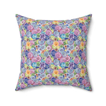 Packed Watercolor Buttons Spun Polyester Square Pillow