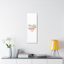 Colorful Sewing Word Cloud - Canvas Gallery Wraps