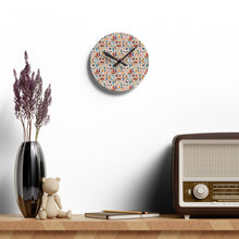 Watercolor Sewing Supplies 1 Acrylic Wall Clock
