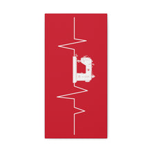 Sewing Machine Heart Beat - Red - Canvas Gallery Wraps