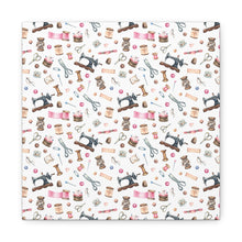 Sewing Elements White - Canvas Gallery Wraps