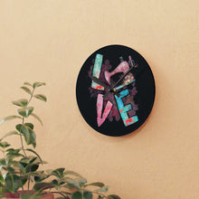 Sewing Love Acrylic Wall Clock - Black