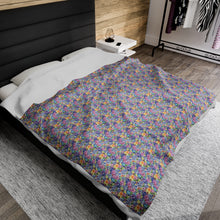 Packed Watercolor Buttons Velveteen Plush Blanket
