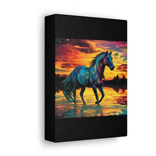 Colorful Modern Horse - Canvas Gallery Wraps - Black