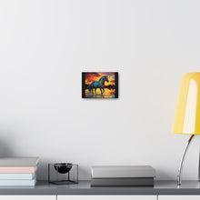 Colorful Modern Horse - Canvas Gallery Wraps - Black