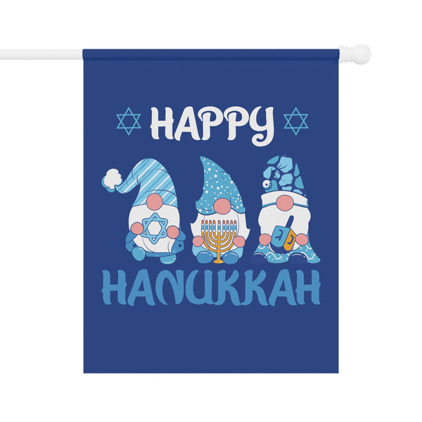 Happy Hanukkah Gnomes Garden & House Banner