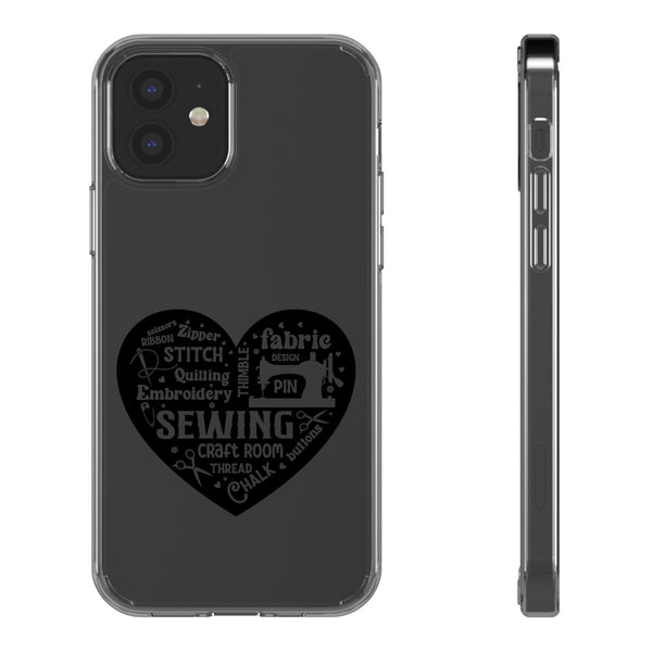 Black Sewing Word Cloud - Clear Cases