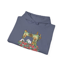 Retro Gorgeous Sewing Machine Unisex Heavy Blend™ Hooded Sweatshirt