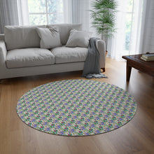 Floral Collage Pattern 1 Round Rug