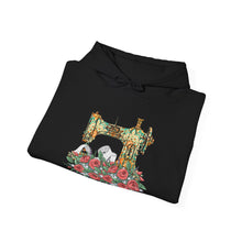 Retro Gorgeous Sewing Machine Unisex Heavy Blend™ Hooded Sweatshirt