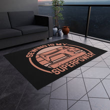 Sewing Is My Superpower Outdoor Rug - Black