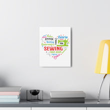 Colorful Sewing Word Cloud - Canvas Gallery Wraps