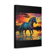 Colorful Modern Horse - Canvas Gallery Wraps - Black