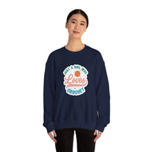 Just A Girl Crochet Unisex Heavy Blend™ Crewneck Sweatshirt