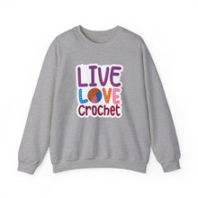 Live Love Crochet Unisex Heavy Blend™ Crewneck Sweatshirt