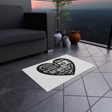 Black Sewing Word Cloud Outdoor Rug