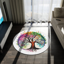 Colorful Tree of Life Round Rug