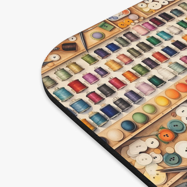 Watercolor Sewing Supplies 6 Mouse Pad (Rectangle)