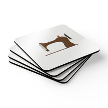 Vintage Sewing Machine Corkwood Coaster Set