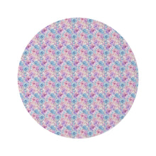 Pastel Alcohol Ink Flowers Pattern 7 Round Rug