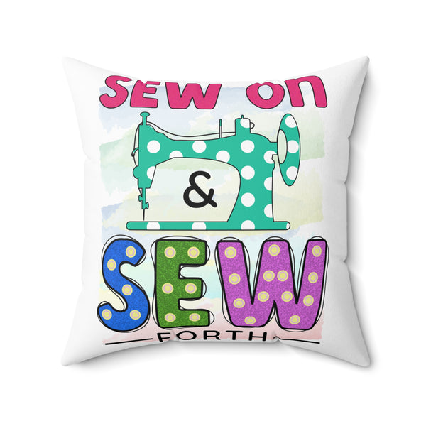 Sew On & Sew Forth Spun Polyester Square Pillow - White