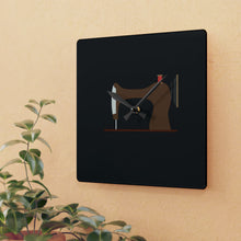Vintage Sewing Machine Acrylic Wall Clock - Black