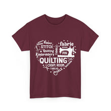 Quilting Word Cloud Unisex Heavy Cotton Tee