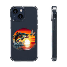 Bass Fish Over Sunset - Clear Cases