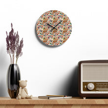 Watercolor Sewing Supplies 8 Acrylic Wall Clock