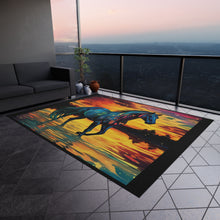 Colorful Modern Horse Outdoor Rug