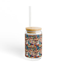 Watercolor Sewing Supplies 3 Sipper Glass, 16oz