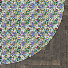 Floral Collage Pattern 1 Round Rug