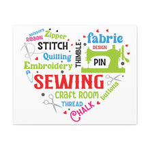 Colorful Sewing Word Cloud - Canvas Gallery Wraps