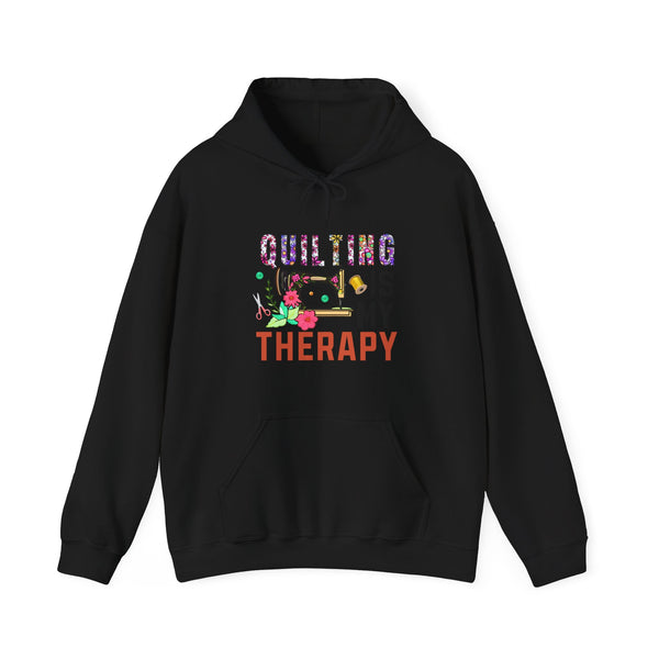 Floral Quilting is My Therapy Unisex Heavy Blend™ Hooded Sweatshirt