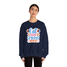 Eat Sleep Crochet Repeat Unisex Heavy Blend™ Crewneck Sweatshirt