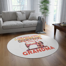 Quilting Grandma Round Rug