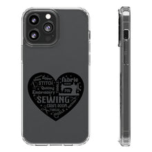 Black Sewing Word Cloud - Clear Cases