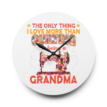 Quilting Grandma Acrylic Wall Clock