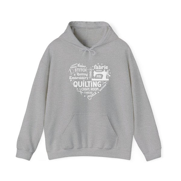 Quilting Word Cloud Unisex Heavy Blend™ Hooded Sweatshirt