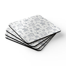 Outlined Sewing Elements Corkwood Coaster Set