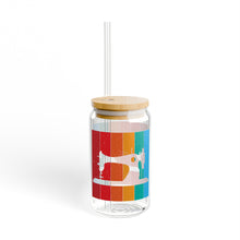 Retro Sewing Machine Sipper Glass, 16oz