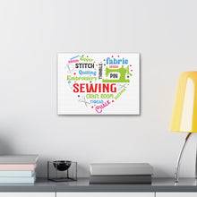 Colorful Sewing Word Cloud - Canvas Gallery Wraps