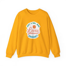 Just A Girl Crochet Unisex Heavy Blend™ Crewneck Sweatshirt