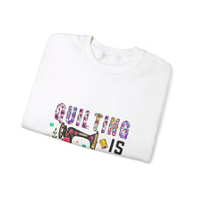 Floral Quilting is My Therapy Unisex Heavy Blend™ Crewneck Sweatshirt