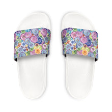 Packed Watercolor Buttons Women's PU Slide Sandals