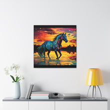 Colorful Modern Horse - Canvas Gallery Wraps - Black