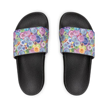 Packed Watercolor Buttons Women's PU Slide Sandals